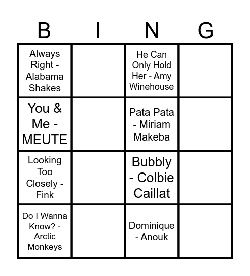 FIEN'S BIRTHDAY BINGO Card