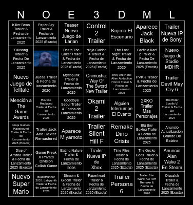 BINGO 1 Bingo Card