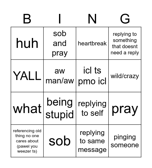 cey bingo Card