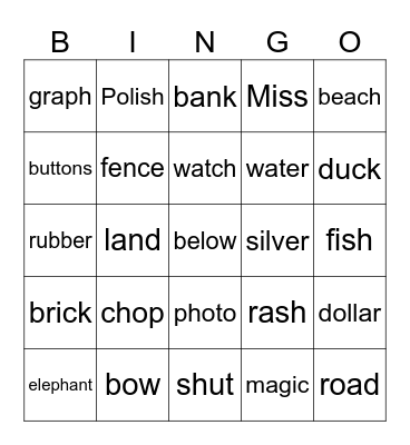 Review Day Bingo Card