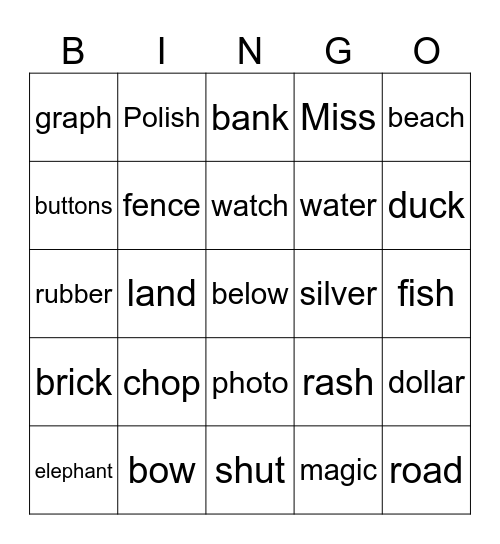 Review Day Bingo Card
