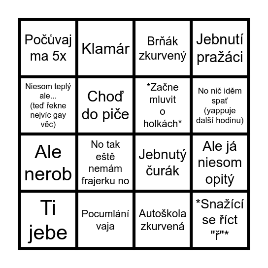 Saovo BINGO! Bingo Card