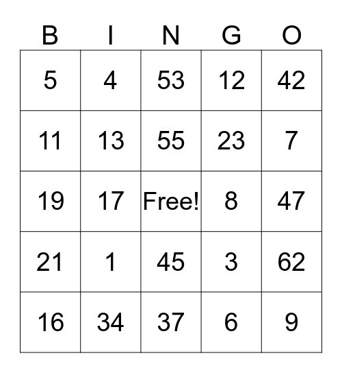 Deacon's Challenge Bingo Card