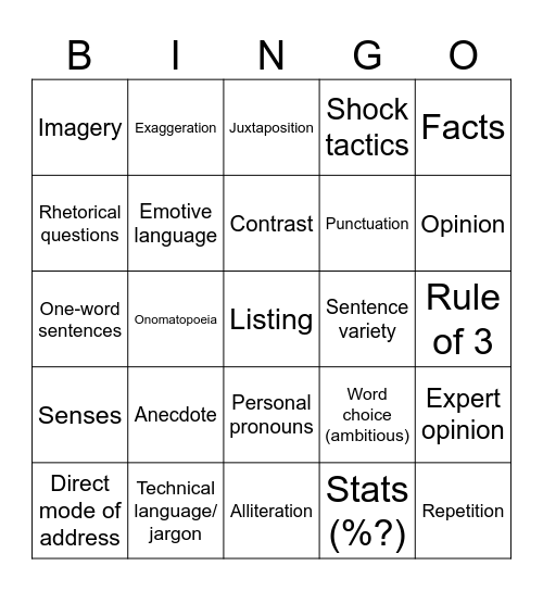 AC/DC POWER FIRES JOLTS! Bingo Card