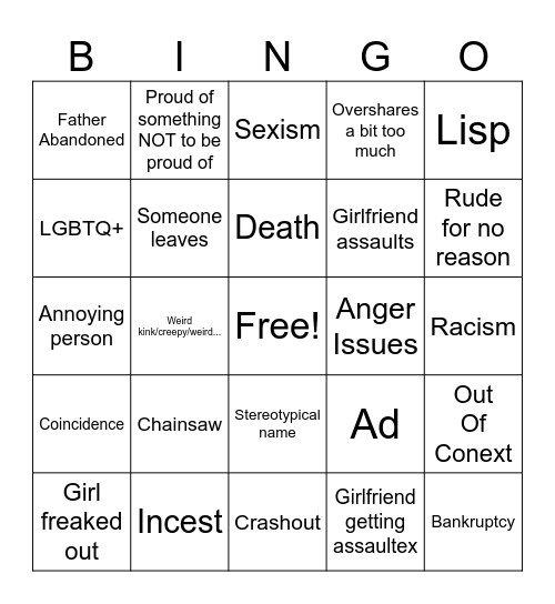 Karmzee Bingo Card