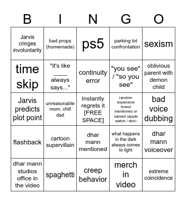 Dhar Mann Bingo v4 Bingo Card