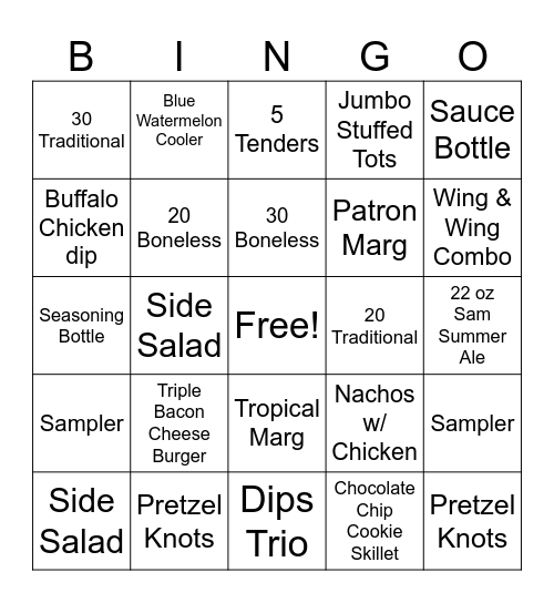 BWW0674 Bingo Card