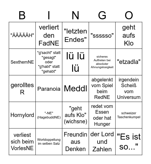 Drachenlord Leaks Bingo Card