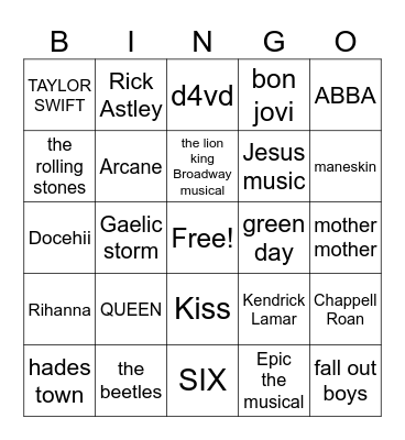 how swifty are you Bingo Card