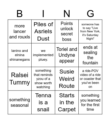 DR CHAPTER 3 BINGO Card