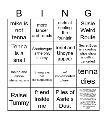 DR CHAPTER 3 BINGO Card