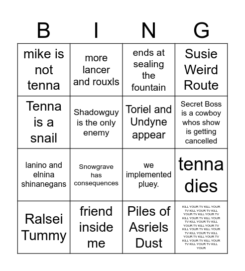 DR CHAPTER 3 BINGO Card