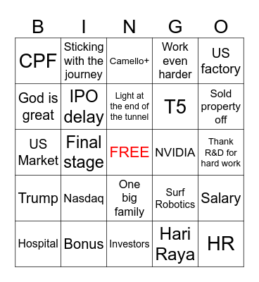 OTSAW Bingo Card