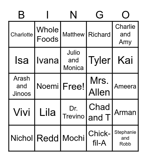 Kleindolph Advising BBIINNGGOO 2025 Bingo Card