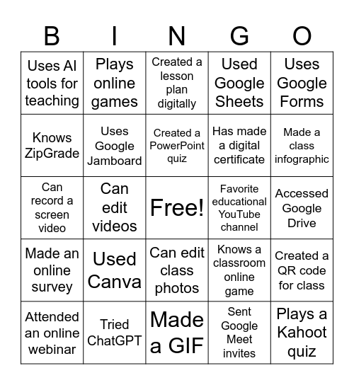 RMA_TECHIE BINGO Card