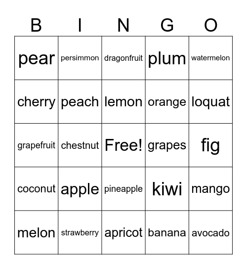 すらすら英単語　２ Bingo Card