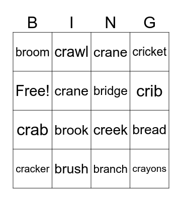 K3 Bingo Card