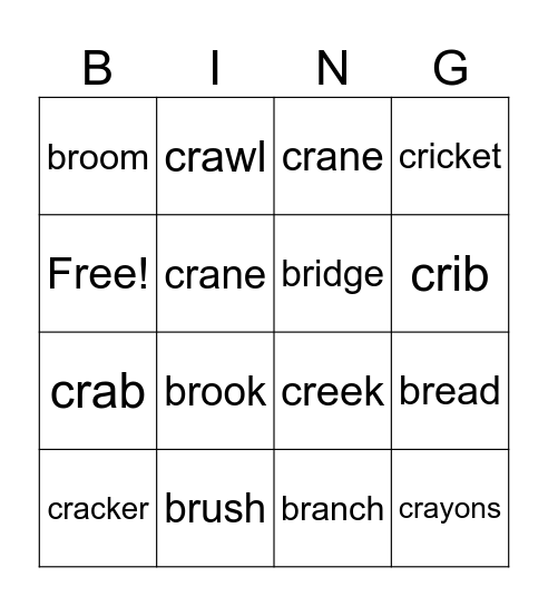 K3 Bingo Card