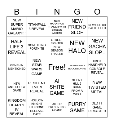 summergayfest Bingo Card