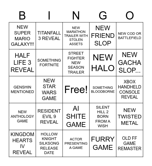summergayfest Bingo Card