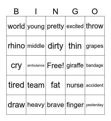 Fly High 3 Units 17-20 Bingo Card