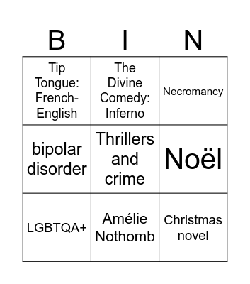 ❌📝 TBR Bingo! (June & July) Bingo Card