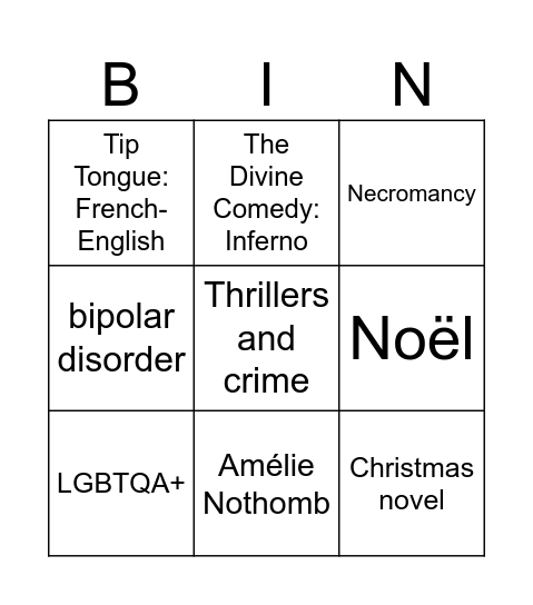 ❌📝 TBR Bingo! (June & July) Bingo Card