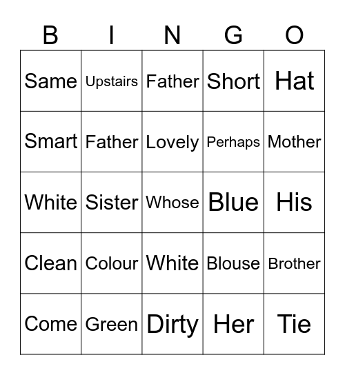 Class Cherry Bingo Card