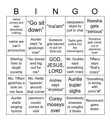 who's getting all my residuals.... Bingo Card