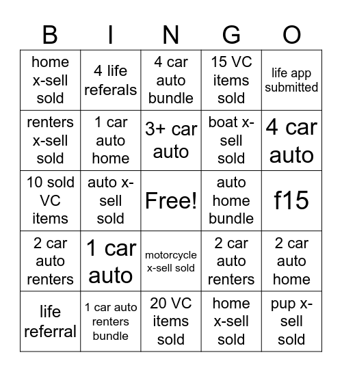 June 2025 Promo Bingo Card