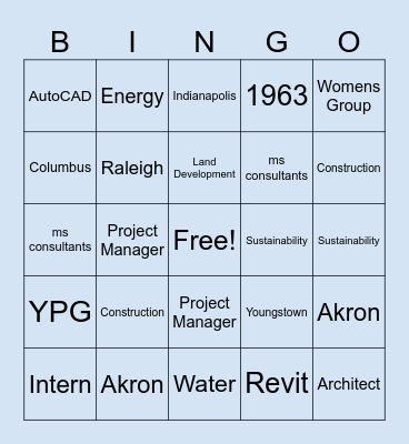 Intern-duction Showdown Bingo Card