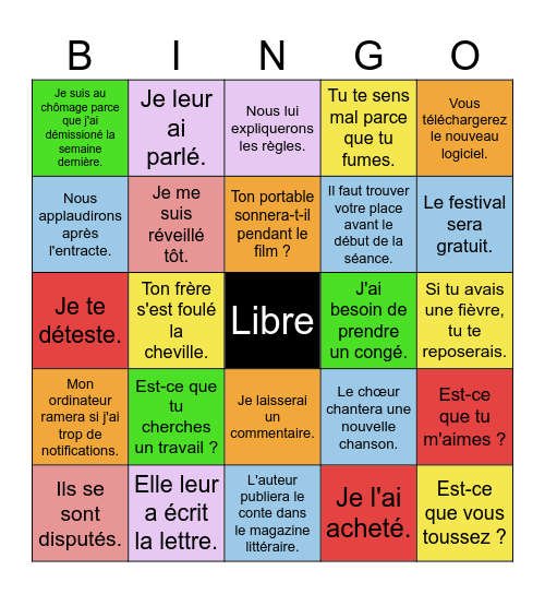 FR III EOY Bingo Card