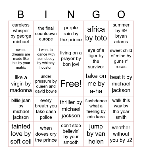 Cabrones S-ingo Bingo Card