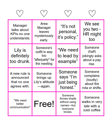 B   I   N   G   O Bingo Card