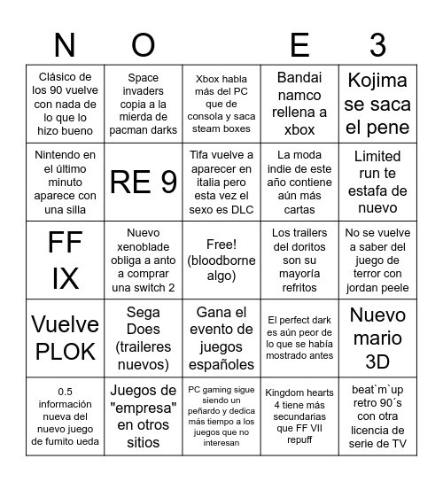 Cartucho Digital (Anto edition) Bingo Card