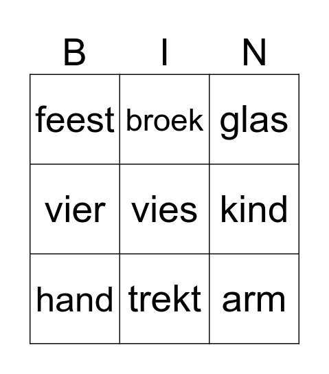 De wijn Bingo Card