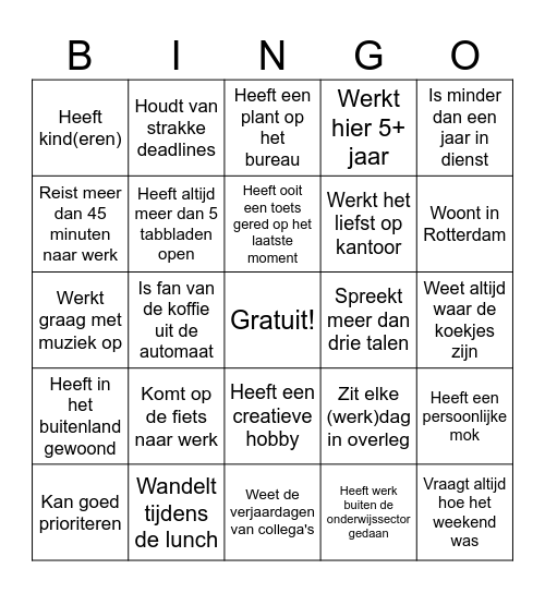 Toetsfeestje Bingo Card