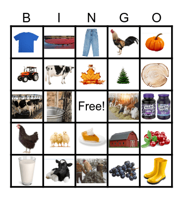 Ag in the Classroom Bingo Card