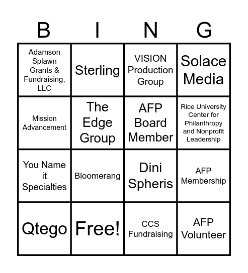 2025 Ask the Experts BINGO Card