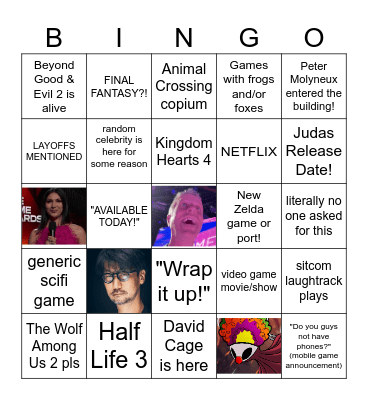Summer Games Fest 2025 Bingo Card