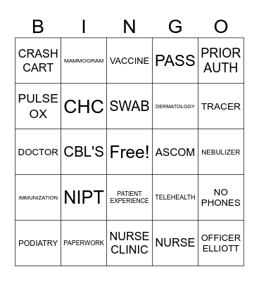 VPC BINGO Card