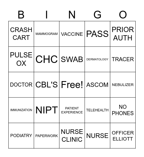 VPC BINGO Card