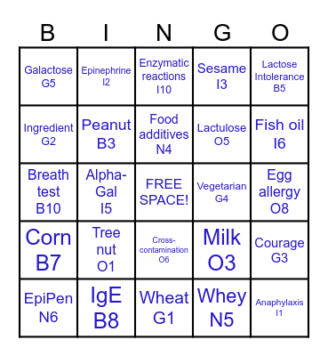 FARE Bingo Card