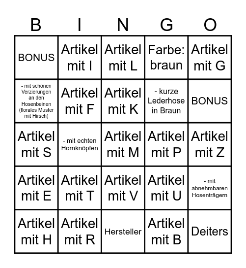 Lars' BINGO 1 je ETAGE Bingo Card