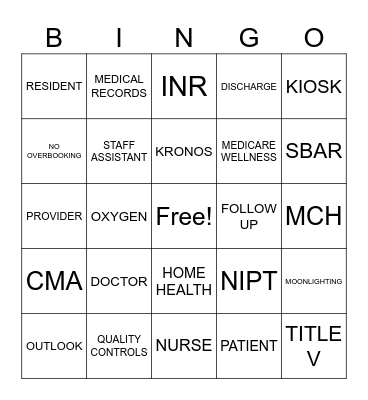VPC BINGO Card