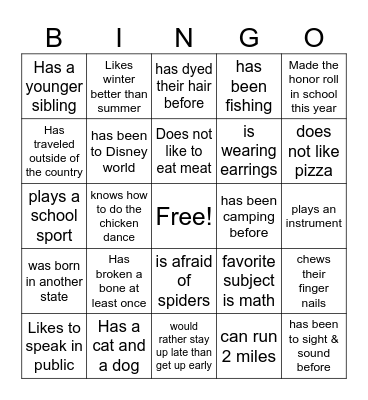 LWX 2 Bingo Card