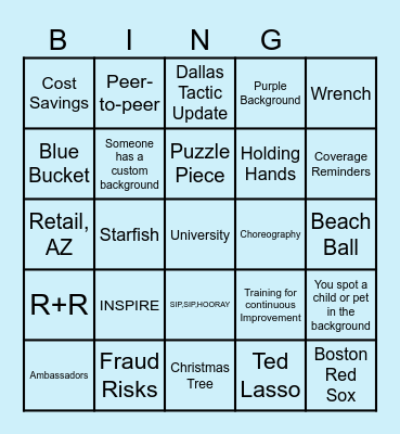 Q225 Town Hall Bingo Card