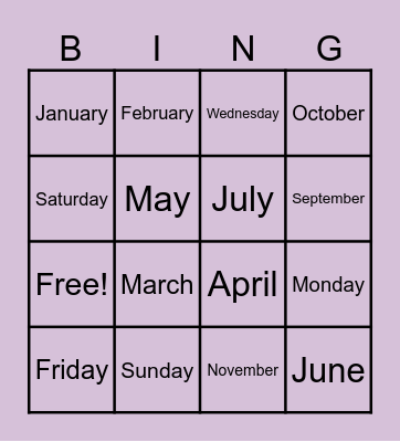 Bingo Card