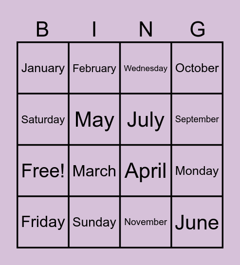 Bingo Card