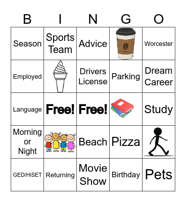 Adult Education Bingo Card